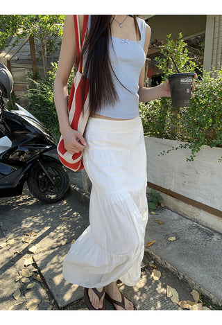white sheath cake dress