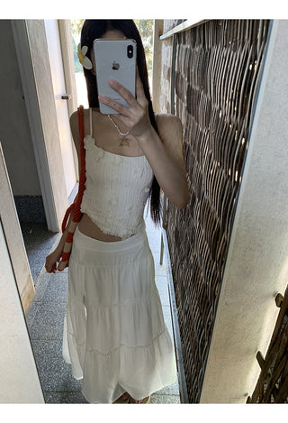 white sheath cake dress
