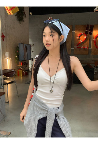 white V-neck camisole