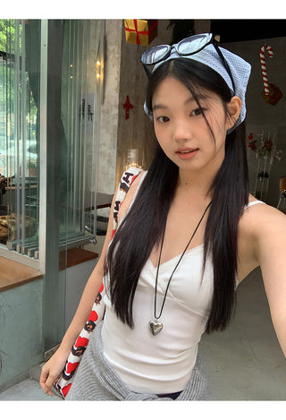 white V-neck camisole