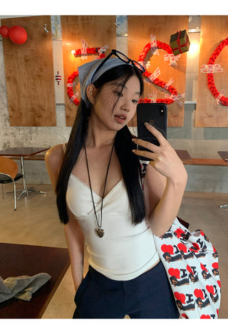 white V-neck camisole