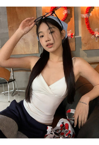 white V-neck camisole
