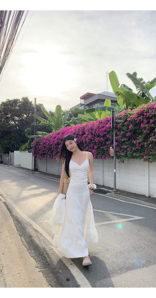 white V-neck camisole