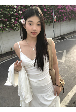 white V-neck camisole