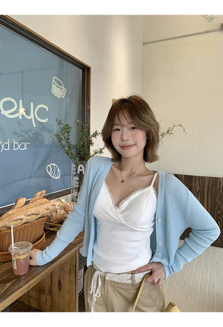 white V-neck camisole