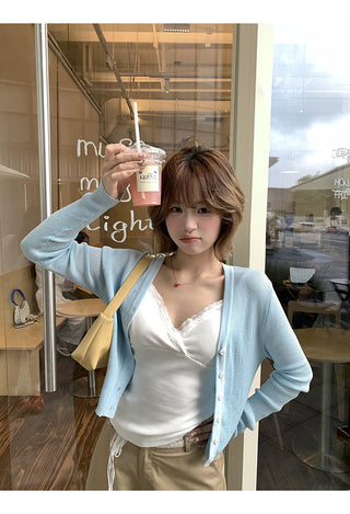 white V-neck camisole