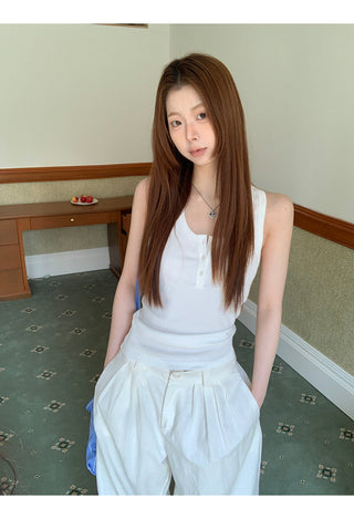 white Korean camisole