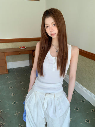 white Korean camisole