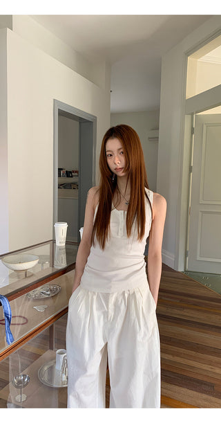 white Korean camisole