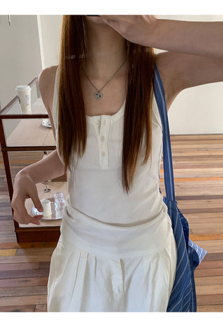 white Korean camisole