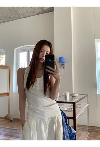 white Korean camisole