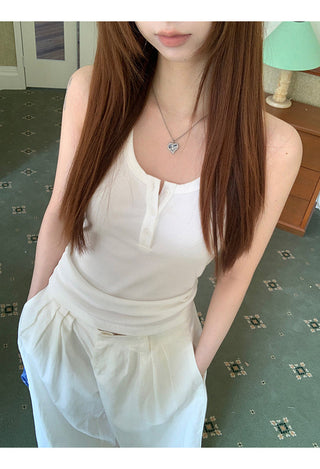 white Korean camisole