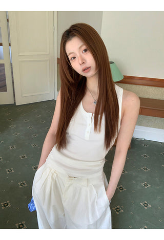 white Korean camisole