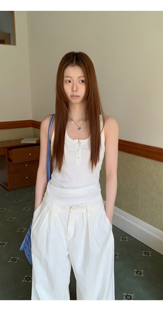 white Korean camisole