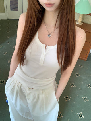 white Korean camisole