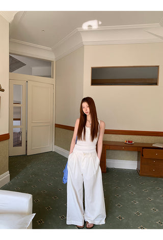 white Korean camisole
