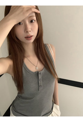 white Korean camisole