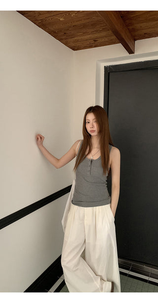 white Korean camisole