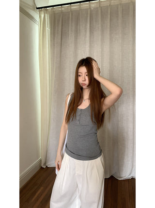 white Korean camisole