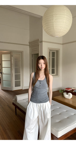 white Korean camisole
