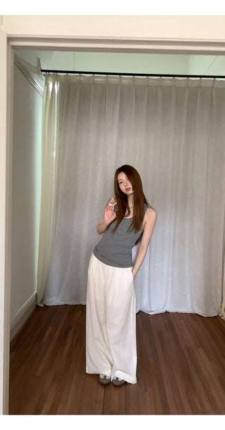 white Korean camisole