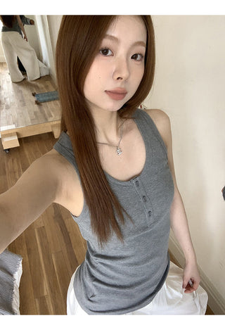 white Korean camisole