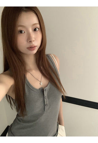 white Korean camisole