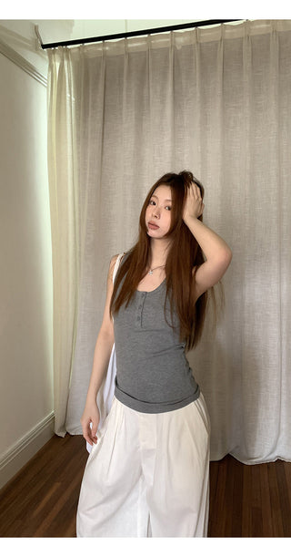 white Korean camisole