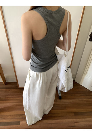 white Korean camisole