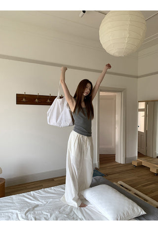 white Korean camisole