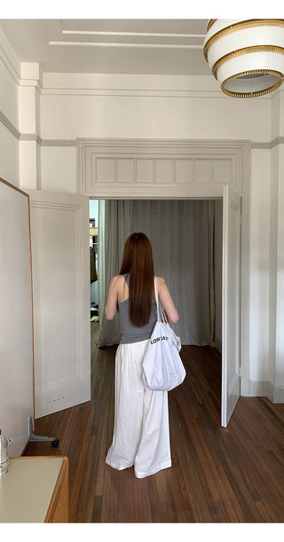 white Korean camisole