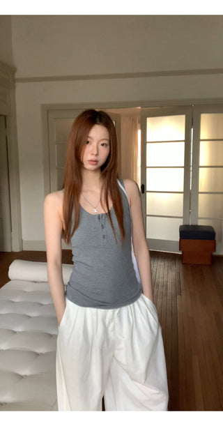 white Korean camisole