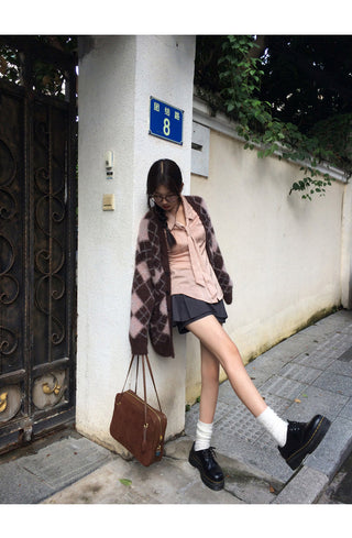 dark gray culotte skirt