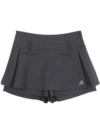 dark gray culotte skirt