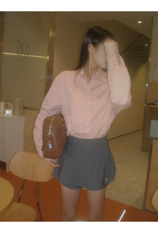dark gray culotte skirt
