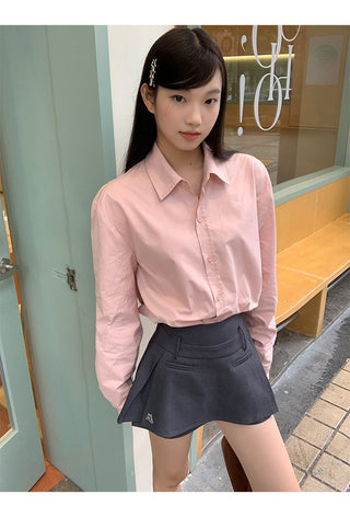 dark gray culotte skirt