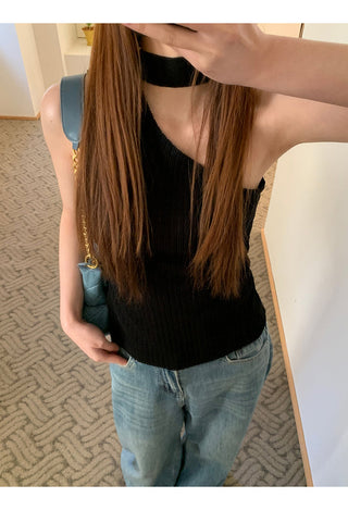black crossbody camisole