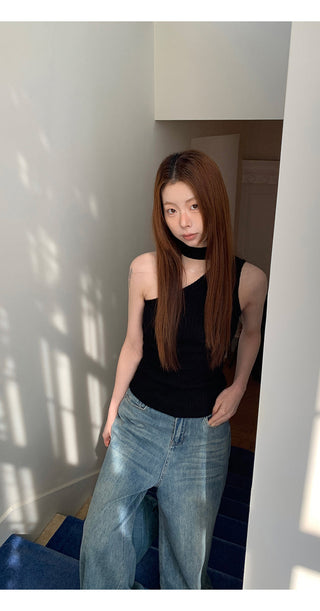 black crossbody camisole