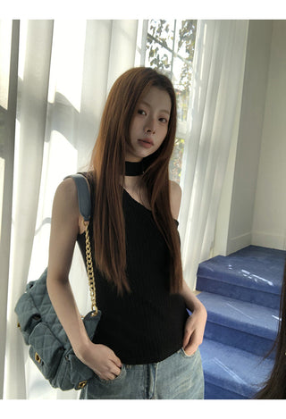black crossbody camisole