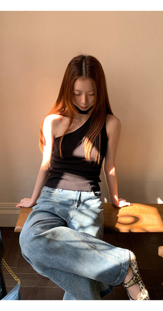 black crossbody camisole
