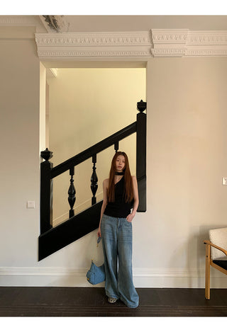 black crossbody camisole