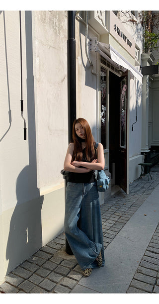 black crossbody camisole