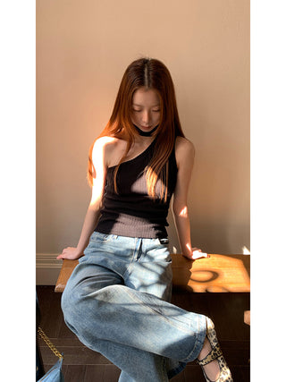 black crossbody camisole