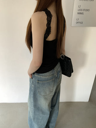 black lace halter