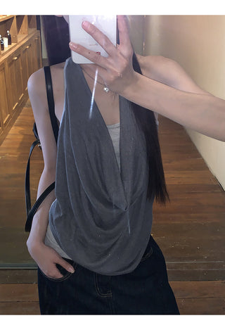 gray fake two-piece