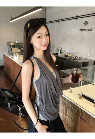 gray fake two-piece