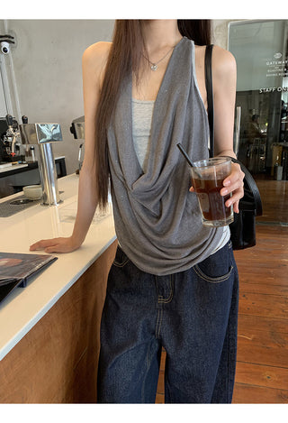 gray fake two-piece