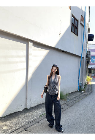 gray fake two-piece
