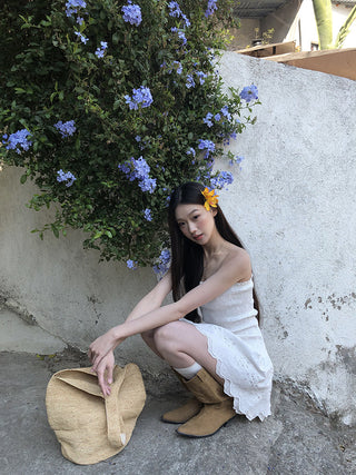 white slim dress
