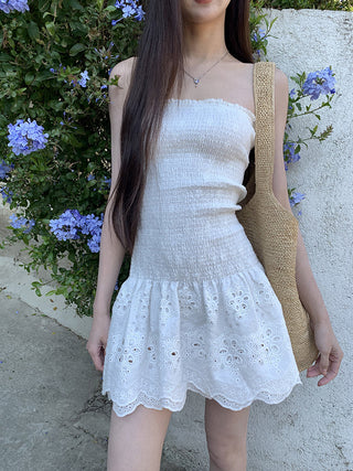 white slim dress